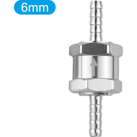 Clapet anti - retour pour carburant en 2 pièces, clapet anti - retour pour tube diesel en aluminium de 6 mm, clapet anti - retour pour essence avec 6 pinces à ressort pour essence, diesel, marine, eau