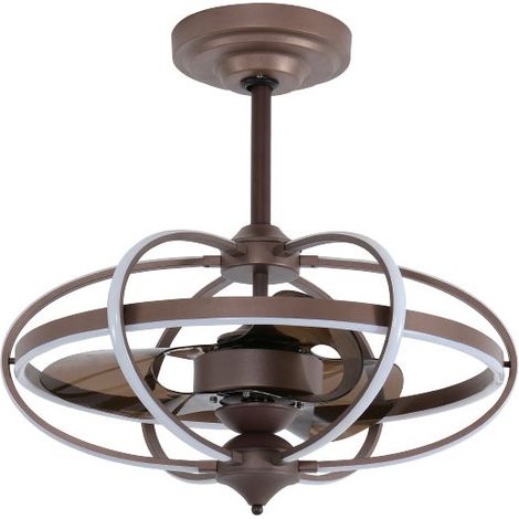 Ventilatore DC IMBAT marrone D.65cm 3 pale, con LED 152W 3500lm 3000-4000-6500K (1/3)