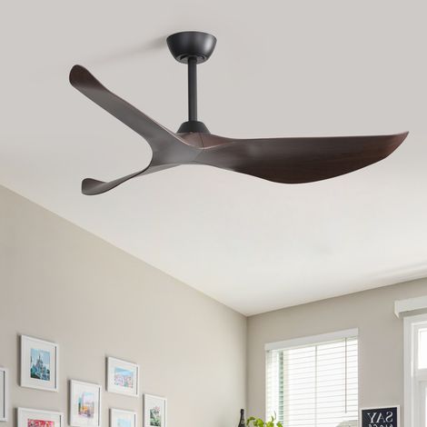 Ventilateur de plafond Sofucor sans éclairage - 96,5 cm - Marron (1/5)
