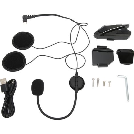YZ06 Oreillette mains libres pour casque de moto, étanche, sans fil et à réduction de bruit.