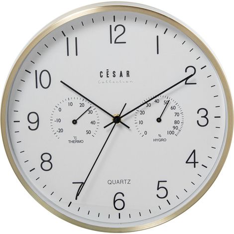 Orologio da Parete in Alluminio D 30cm Argento Peraga Home