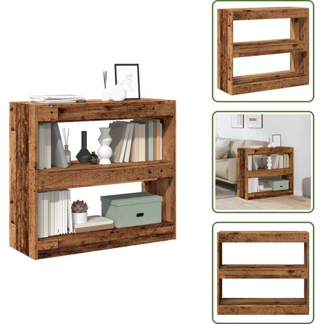 Bibliothèque/Séparateur de pièce vieux bois 80x30x72 cm - Armoire À Livres - Armoires À Livres - Séparation De Pièce - Bibliothèque (1/5)