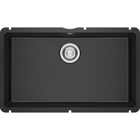 Évier de cuisine Kubus Fraceram KXK 110-71 anthracite - 745 x 454 mm - sous-meuble 80 cm - vidage manuel - Franke