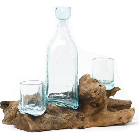 Verre Molton sur Bois - Service à Whisky- Vendu par 1