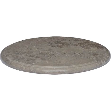 Maison Exclusive - Tischplatte Grau Ø40x2,5 cm Marmor