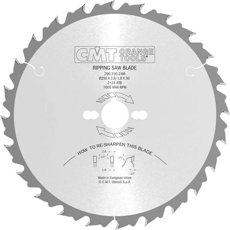 290.250.24M LAME POUR PORTABLES 250X2.8X30 Z24 10ATB (1/5)