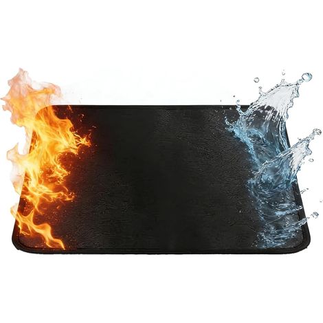 Tapis résistant à la chaleur, tapis chauffant en silicone pour machine à café, four, accessoires de friteuse à air, couche de fibre de verre ignifuge, imperméable et résistante à l'huile, (30 x 45 cm (1/5)