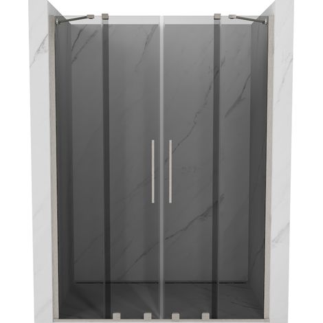 Mexen Velar Duo porte de douche coulissante 140 cm, graphite, nickel brossé - 871-140-000-42-97 (1/5)