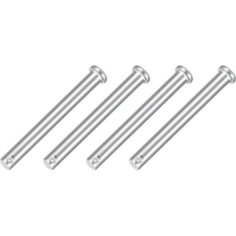 4pcs M10x90mm Goupilles à Trou Unique, Goupille de Verrouillage Acier Inoxydable 304, Goujons à Tête Plate de Chape pour Verrou Remorque Réparation Fixation Mécanique Équipement (1/5)