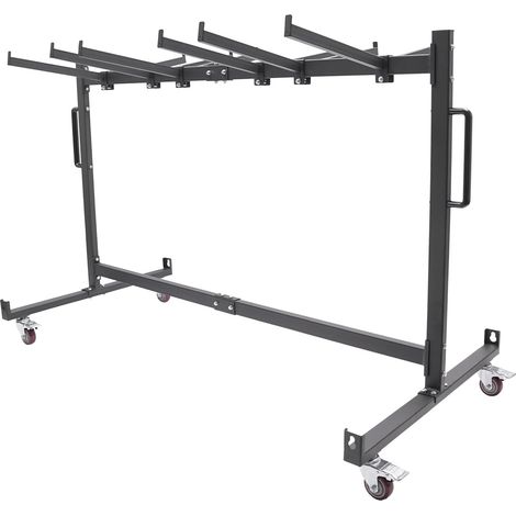 Chariot de transport pliable en acier Q235 pour 42 chaises, avec 4 roues de frein, robuste et peu encombrant, idéal pour les écoles, les événements, les hôtels (1/5)