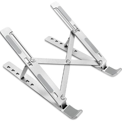 Supporto Notebook In Alluminio Regolabile Supporto Laptop Scrivania Pieghevole Design Ergonomico Stabile (1/2)