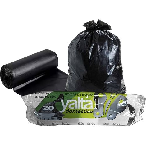 Sacco spazzatura 20 l 20 unità 52x60 cm nero antigoccia