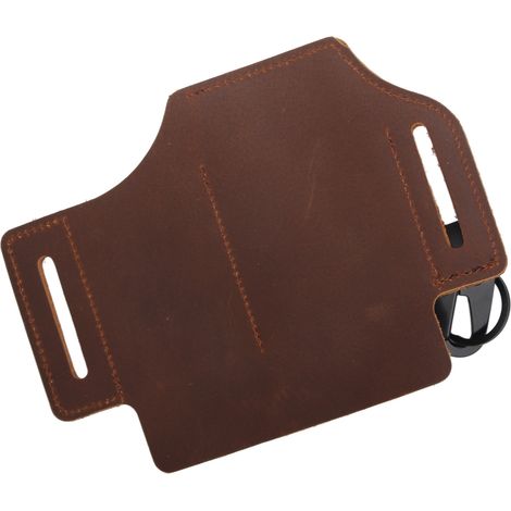 Porte-outil multifonction en cuir avec passant de ceinture, rangement EDC pour stylo, lampe torche et accessoires (1/4)