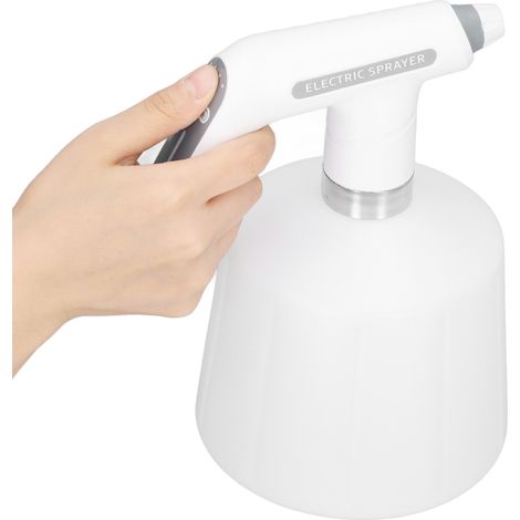 Aspersor eléctrico recargable para césped con batería de 2000 mAh, puerto USB, fabricado en ABS y HDPE, con boquilla giratoria automática para el jardín, capacidad de 2 litros. (1/5)