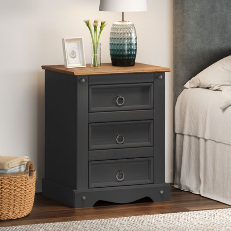 Corona Charcoal Large Bedside (1/4)