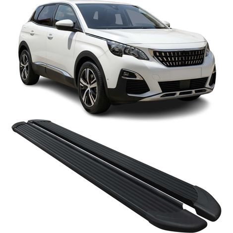 Marchepieds Latéraux pédale pour Peugeot 3008 2016-2025 Noir Aluminium 2Pcs (1/5)