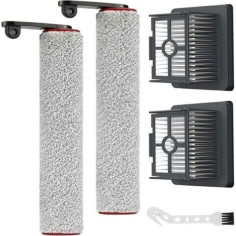 Rouleau de brosse - Accessoires compatibles avec aspirateur à sec Dreame H12 Pro - 2 rouleaux de brosse + 2 filtres + 1 brosse de nettoyage pour aspirateur Dreame H12 Pro
