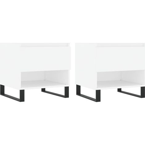 Maison Exclusive - Tavolini Salotto 2 pz Bianc50x46x50 cm in Legno Multistrato