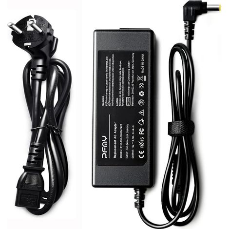 Notebook Chargeur Adaptateur PA3468E-1AC3 AC Adapter 19V 4,74A 90W Alimentation Ordinateur Portable pour Toshiba Satellite C50 C55 C55D C55T C75 C870 C875 C50-B C50D C50T R50 S50t S40 C40D (1/4)