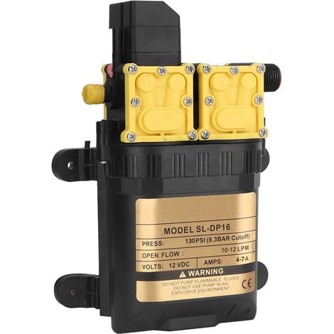 Pompe à Eau, Pompe à Eau électrique à Membrane à Double Tête Haute Pression 12 V pour la Maison, Le Jardin, la Ferme, l'agriculture (1/5)