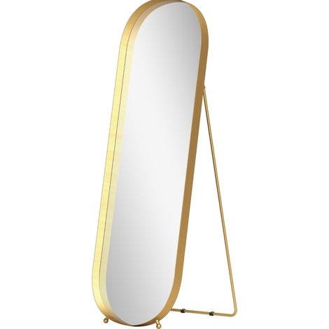 CHICFURN Specchio da terra a figura intera 160 x 50 cm in metallo dorato (1/5)