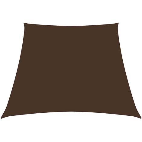 vidaXL Voile de parasol Tissu Oxford trapèze 2/4x3 m Marron (1/5)