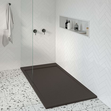 KOES - Receveur de douche en résine modèle OBI – 90x170 – Gris quartz RAL 7039 (1/5)