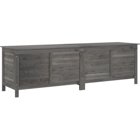 vidaXL Garden Storage Box Anthracite 198,5x50x56,5 cm Solid Wood Fir