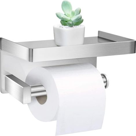 Toilettenpapierhalter, Material des Edelstahls SUS304 Toilettenpapierhalter für Badezimmer, Küche, Toilette (Silber) (1/5)