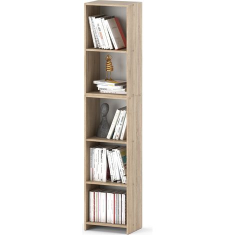 Estantería de oficina Sonoma Oak 40 CM 5 estantes que colocan poste para sala de estar (1/5)