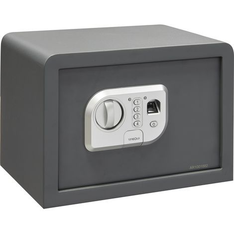 ARREGUI Print 140520 Caja fuerte de acero con apertura electronica mediante huella dactilar o con codigoCaja de seguridad con lector biometrico para casa y hogarLlave de Emergencia25 x 35 x 25 cm