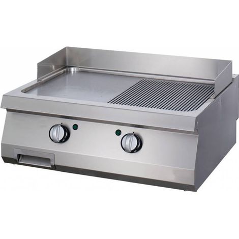 Heavy Duty Plaque de Gril - Demi-Rainuré Chromé - Double - Prof. 70 cm - Maxima