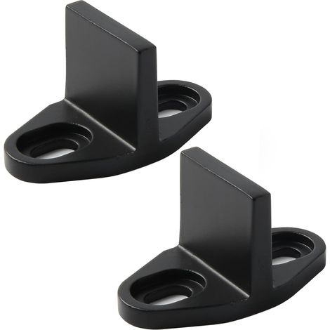 Sollbry Guía inferior para puerta corrediza de granero, guía inferior para montaje en suelo, para puerta y armario (Negro 4) (1/4)