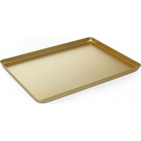 Plateau présentoir boulangerie confiserie aluminium 400x300x20mm doré - Hendi 808566