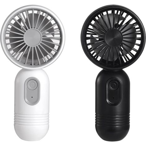 Mini ventilatore portatile, confezione da 2, piccolo ventilatore palmare a batteria USB con 3 velocità, ideale per ragazze, bambini, donne, uomini e per l'ufficio all'aperto.