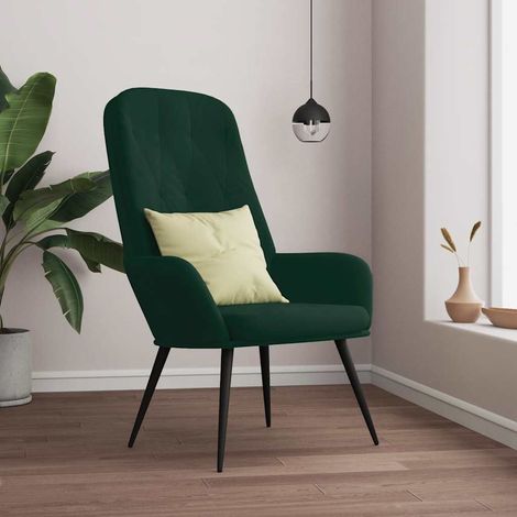 Relaxsessel Dunkelgrün Samt