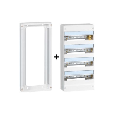 Legrand - Drivia - Coffret 4 rangu00e9es - 13 modules + Rehausse - Ref. : 401214+401374 (1/5)