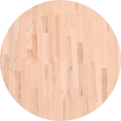 Tablero redondo de madera maciza de haya Ø70x1,5 cm vidaXL