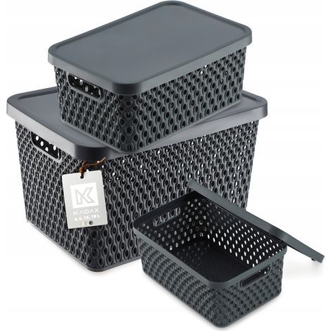 Set KADAX con contenitore e cestino organizer per coperchio 4,5 l+12 l+18 l (1/5)