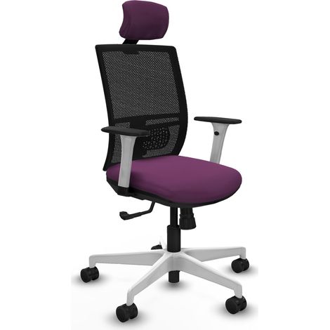 Chaise de bureau piqueras y crespo Yunquera blanc soutien lombaire (1/2)