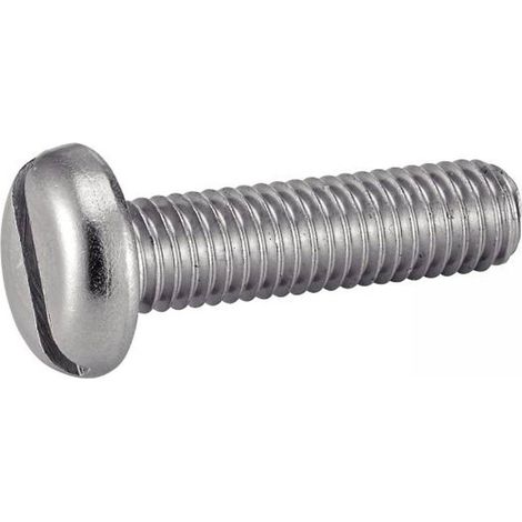 500 Vis à Métaux Tête Cylindrique Fendue 2 x 4 mm - DIN 84 - ISO 1207 - NFE25-127 - UNI 6107 - Inox A4 - D-Work