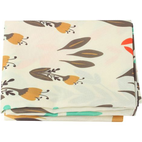Nappe décorative en coton et lin à motif floral pour la table de la salle à manger ou de la cuisine. (1/4)