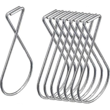 Filiyano-Lot de 100 crochets de plafond en acier à ressort en forme de 8 - pour plafonds suspendus, treillis, faux plafonds - idéal pour Noël, la (1/5)