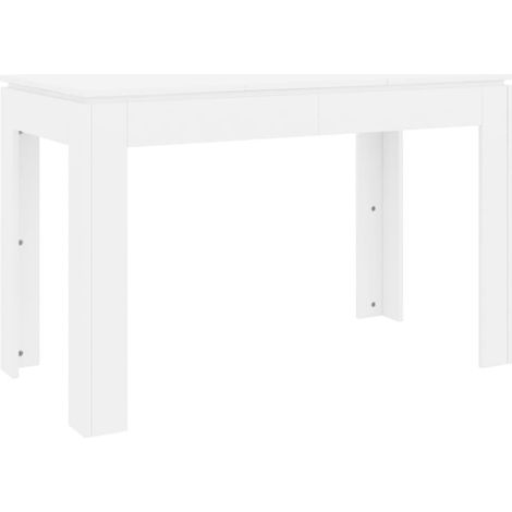 INLIFE Table de salle à manger Blanc 120 x 60 x 76 cm Aggloméré (1/5)
