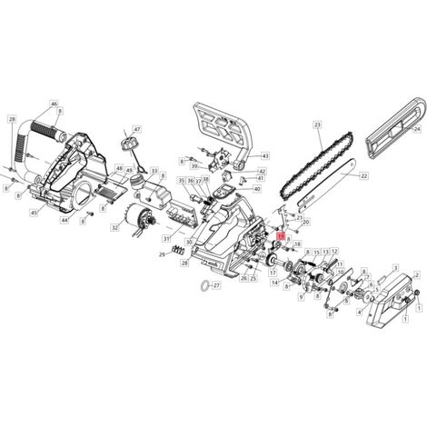 Mecanismo tensor de cadena de motosierra THCS22-07 ORIGINAL BLUEBIRD 7140015090009 (1/2)