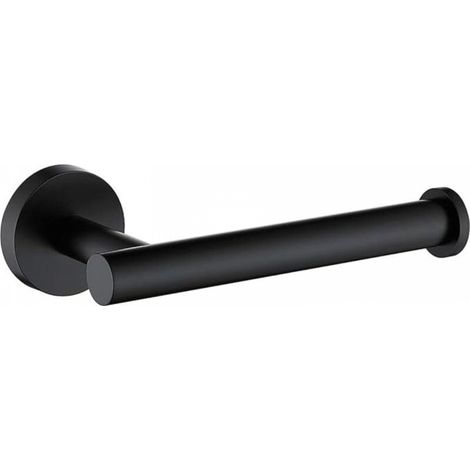 Matte Black Toilet Paper Holder SUS304 Stainless Steel, Modern Round Tissue Roll Holders Wall Mount, Toilet Paper Roll Dispenser Bathroom 5 inch TP Holder for Kitchen Washroom (1/5)