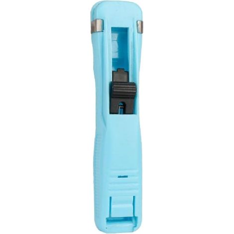 Distributeur de trombones, agrafeuse à pression, fournitures de bureau et scolaires, agrafeuse de bureau, bleu (1/4)