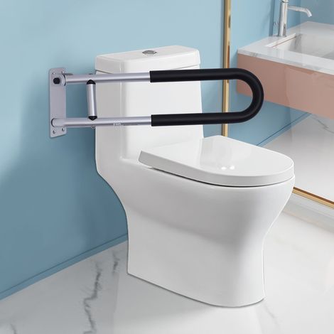 Poignée d'appui murale pour toilettes, pliable - 60CM Poignée d'appui pour toilettes, poignée de maintien, poignée pliable (1/5)