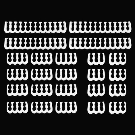 Peignes pour rallonge de câble d'alimentation : 4 x 24 broches / 16 x 8 broches / 4 x 6 broches / Blanc, Noir (1/4)