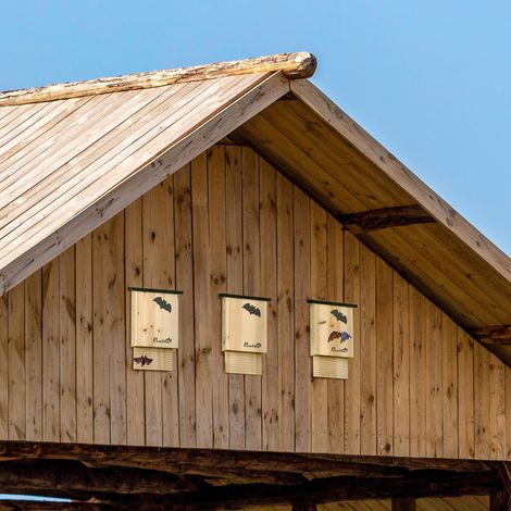 3er-Set Fledermauskästen aus Tannenholz, Fledermausunterstände für Garten und Terrasse, einfach aufzuhängen, 25 x 6 x 37,5 cm, Naturholz